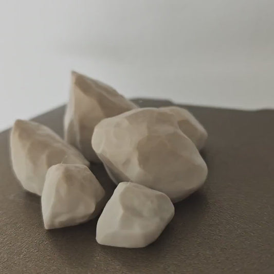 Miniature Rocks for Terrariums, 3D Printed Tiny Stones for Plant Decor & Dioramas