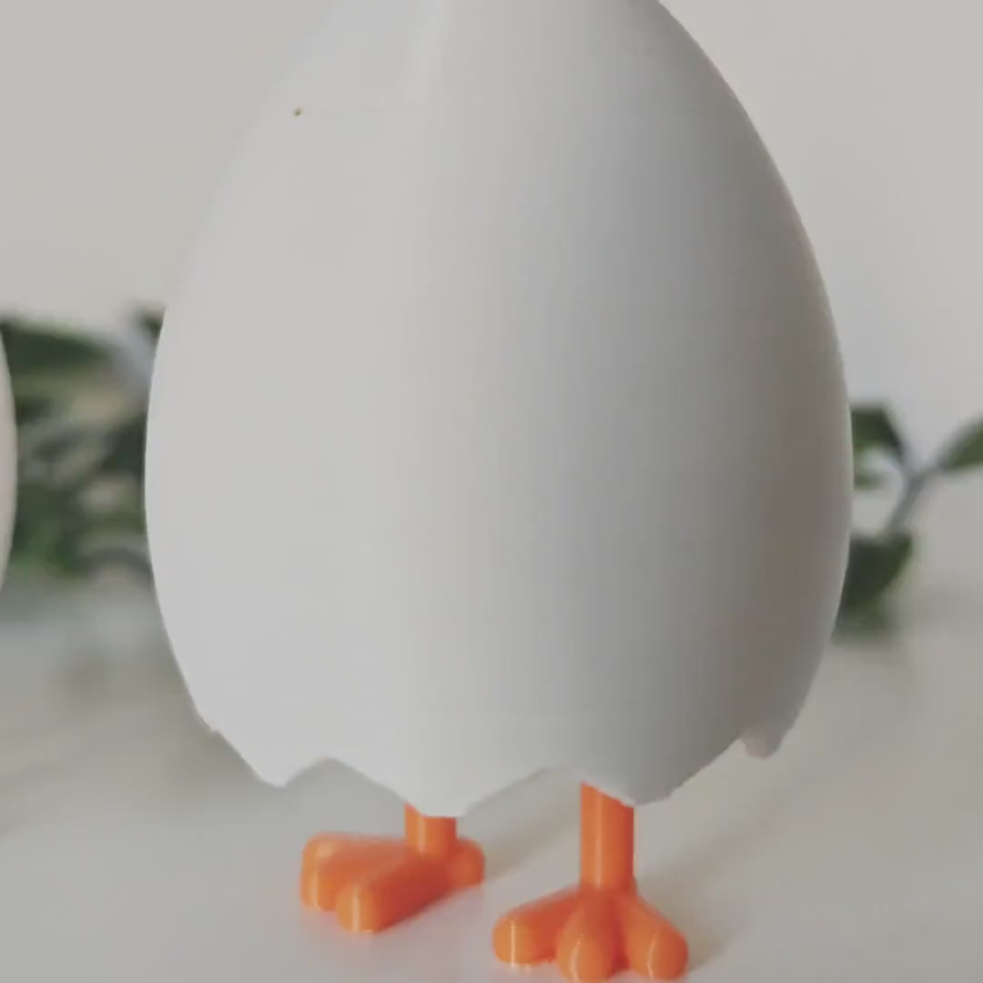 Easter Egg with Legs, Easter Decoration, Cracked Eggshell Spring Decor, Easter Table Deco, Standing Egg, Housewarming Gift, 3d print
