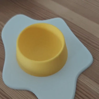Fun Spilled Egg Egg Holder, Unique Breakfast Table Accessory, Easter Decoration, Spring Decor, Housewarming Gift, 3d print