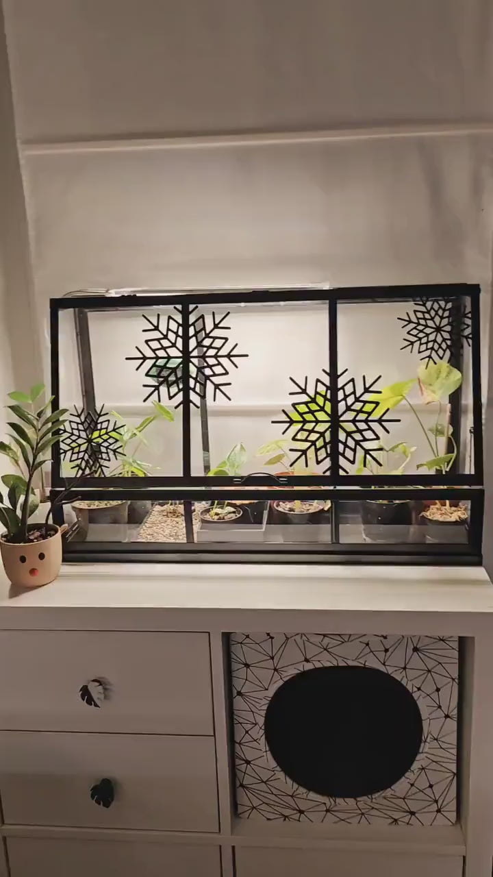Snowflake Decoration for IKEA AKERBAR Greenhouse, Decor for Both Mini Greenhouse sizes, 3d print