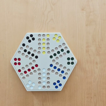 6-Player Ludo Board Game, Cactus or Classic Figurines, Storage Tray & Detachable Lid, 3D printed with wood finish