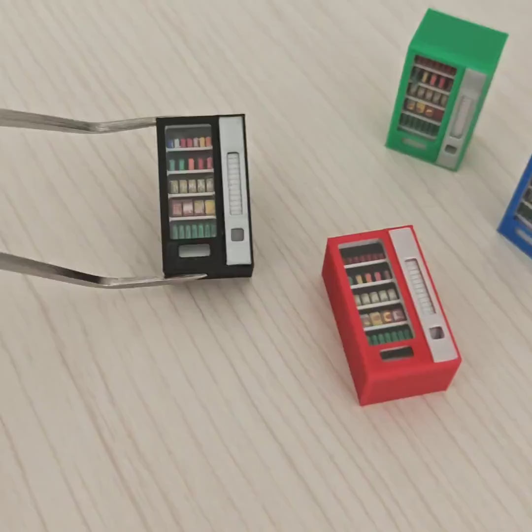 Miniature Vending Machine, 1/64 Scale Diorama Accessories for Mini Displays, Model Scenes, Crafts, Hobby Projects, 3D print