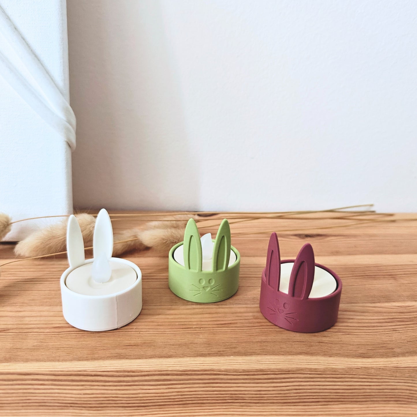 Bunny Tealight Holders Set, Easter Decoration