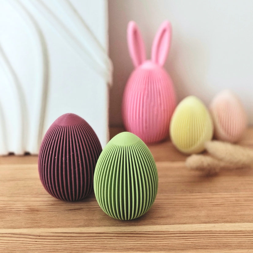 Easter Egg Decor Set, Geometric and Bunny Inspired Designs